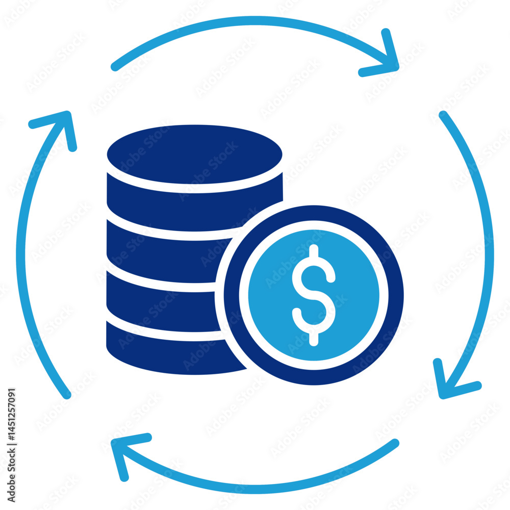 Poster value stream icon element for design