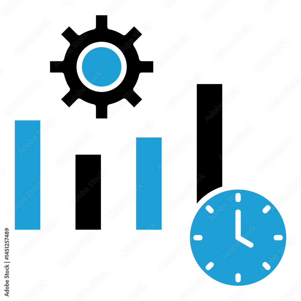 Poster progress icon element for design