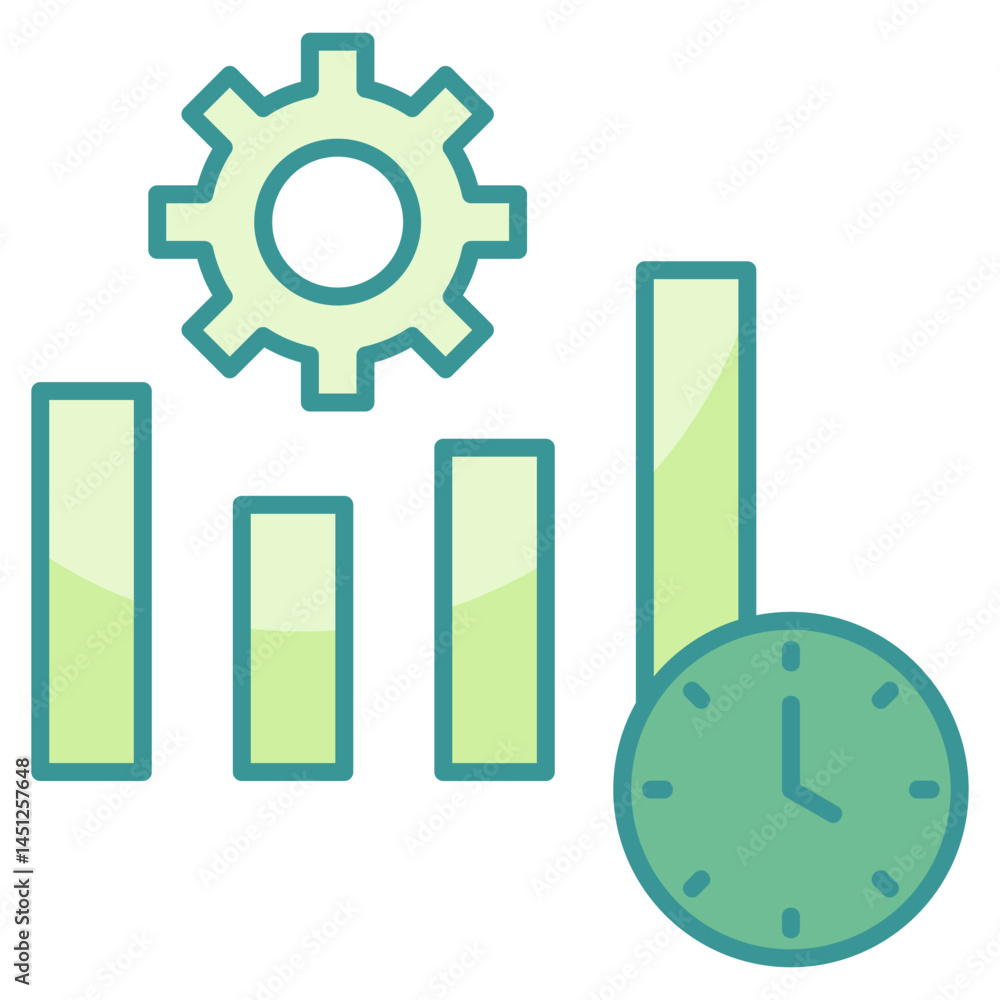 Poster progress icon element for design