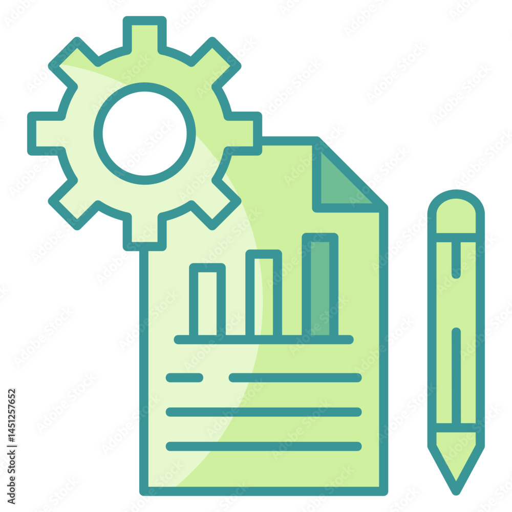 Poster implementation icon element for design