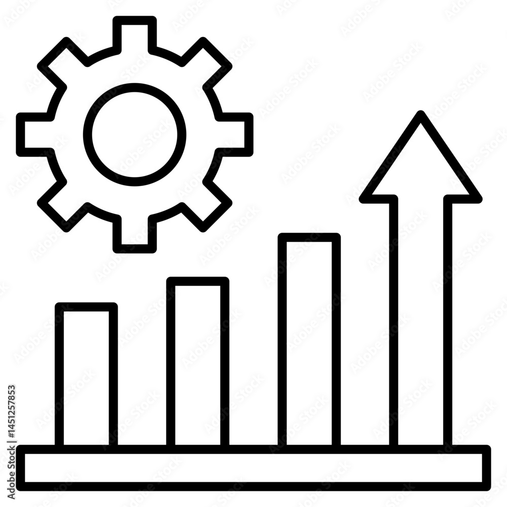 Poster incremental growth icon element for design