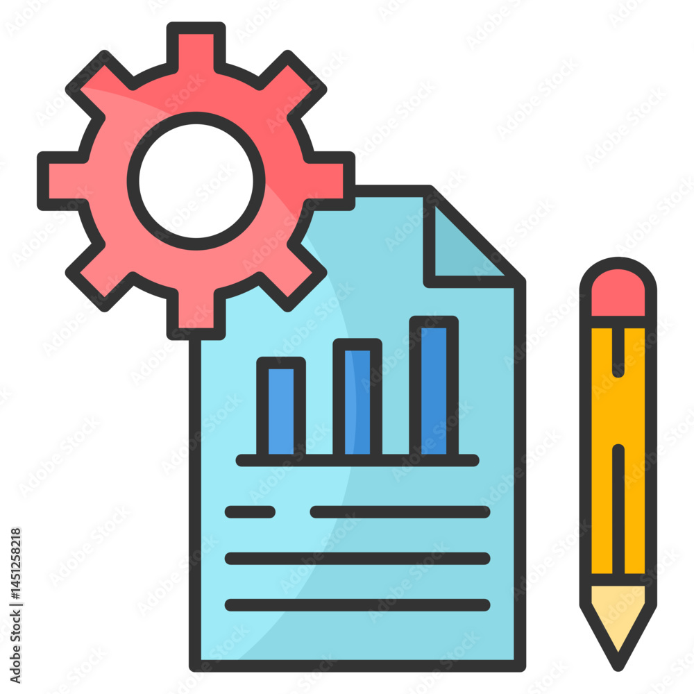 Poster implementation icon element for design