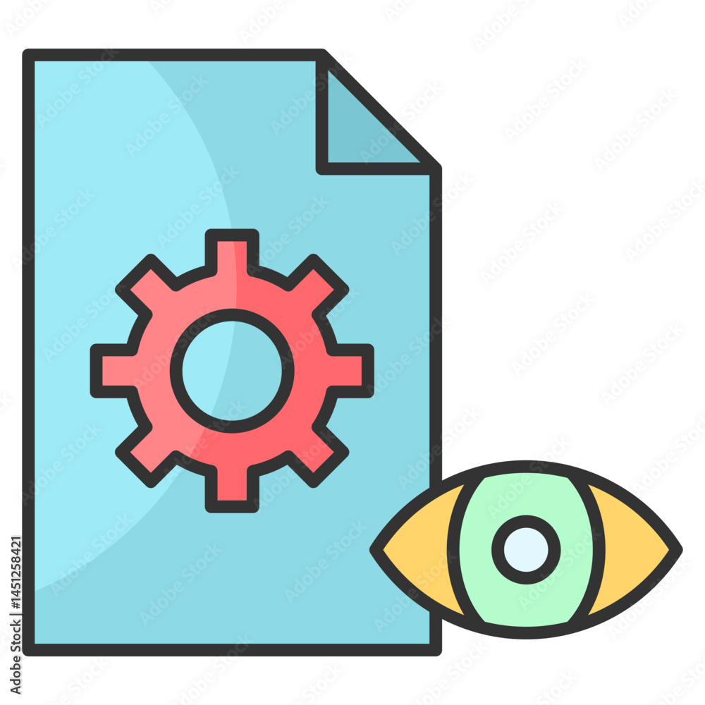 Poster visual management icon element for design