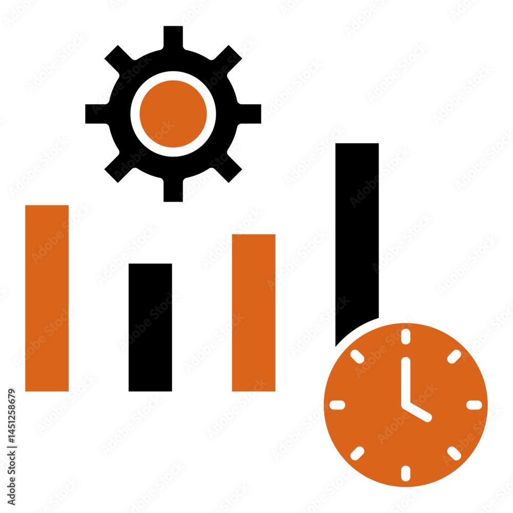 Poster progress icon element for design
