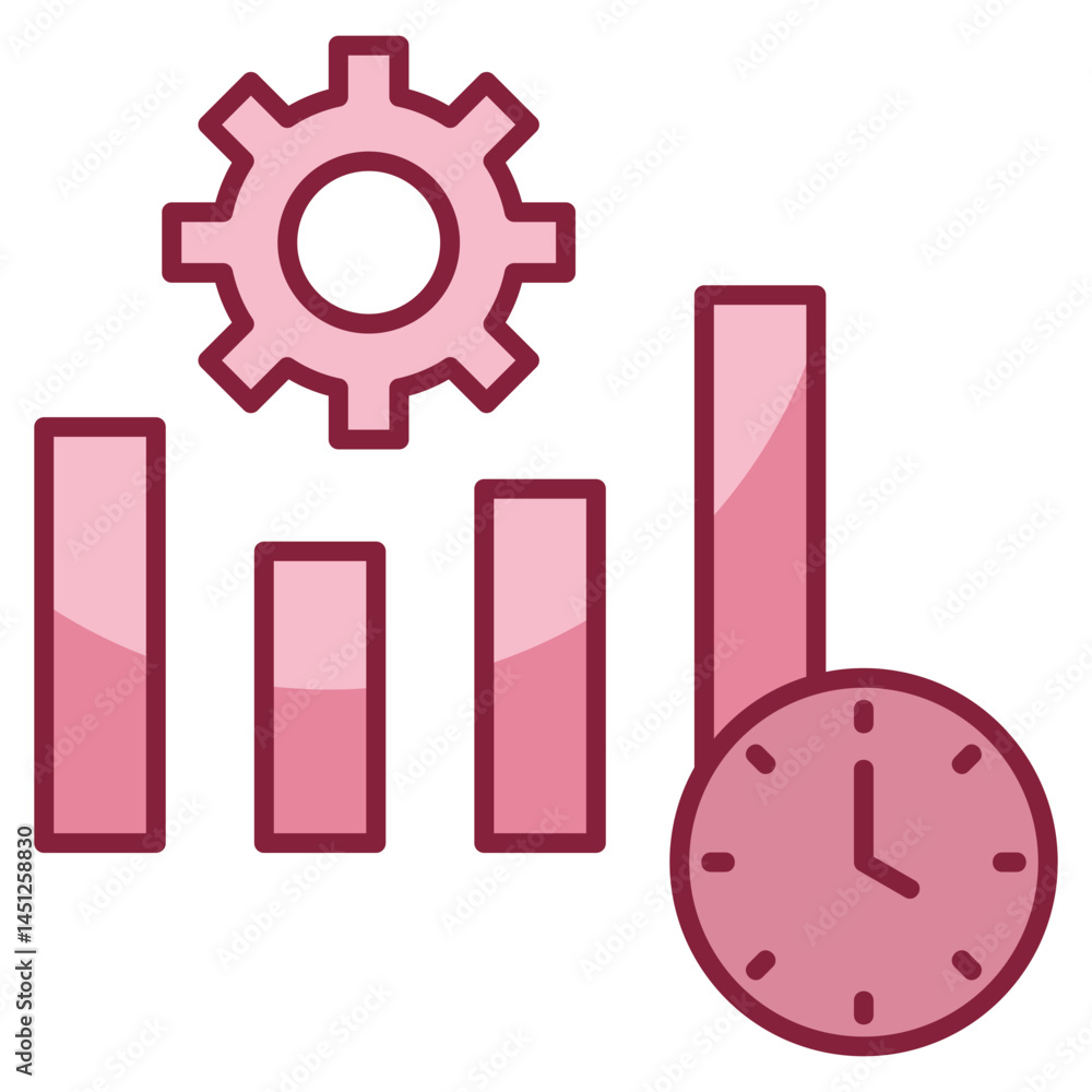Poster progress icon element for design