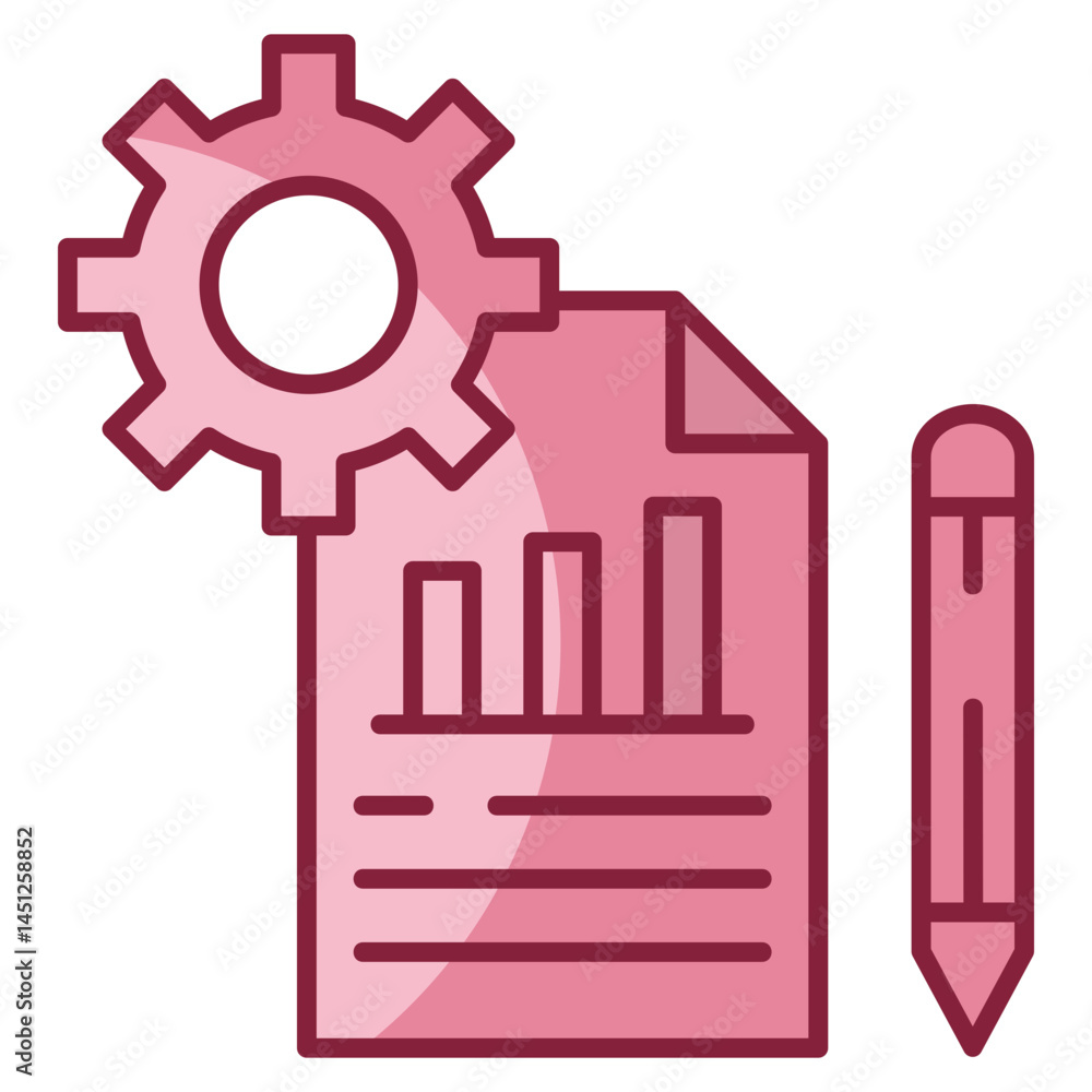 Poster implementation icon element for design