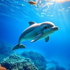 Fototapeta premium cute dolphin