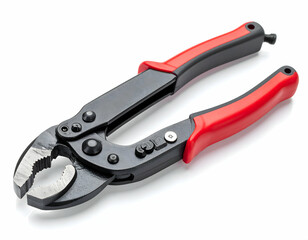 Obraz premium Black And Red Pliers On White Background