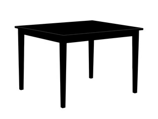 wooden table isolated on white