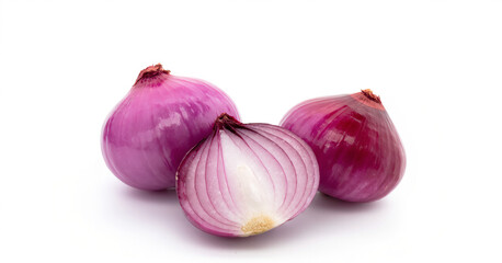 Fototapeta premium red onion on white background