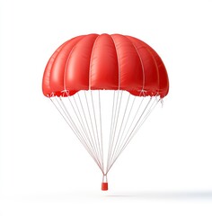 Crimson Parachute: A Simple, Elegant 3D Render