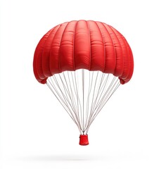 Crimson Cargo Parachute: A Bold, Graphic Descent