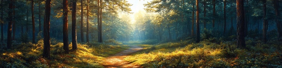 Obraz premium Enchanted forest & jungle scenes. Perfect for nature, travel, & environmental projects. Serene landscapes & vibrant foliage ideal for backgrounds & creative designs.