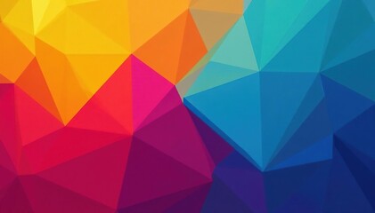 Fototapeta premium Abstract geometric shapes, vibrant color block design, pattern, graphic, illustration