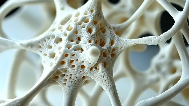 Complex, intricate network of bone cells