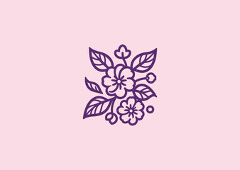 Sakura flower logo for beauty, nature, or Japanese-inspired brand.