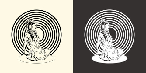 Wellness and Calm – Woman Meditating in Yoga Position