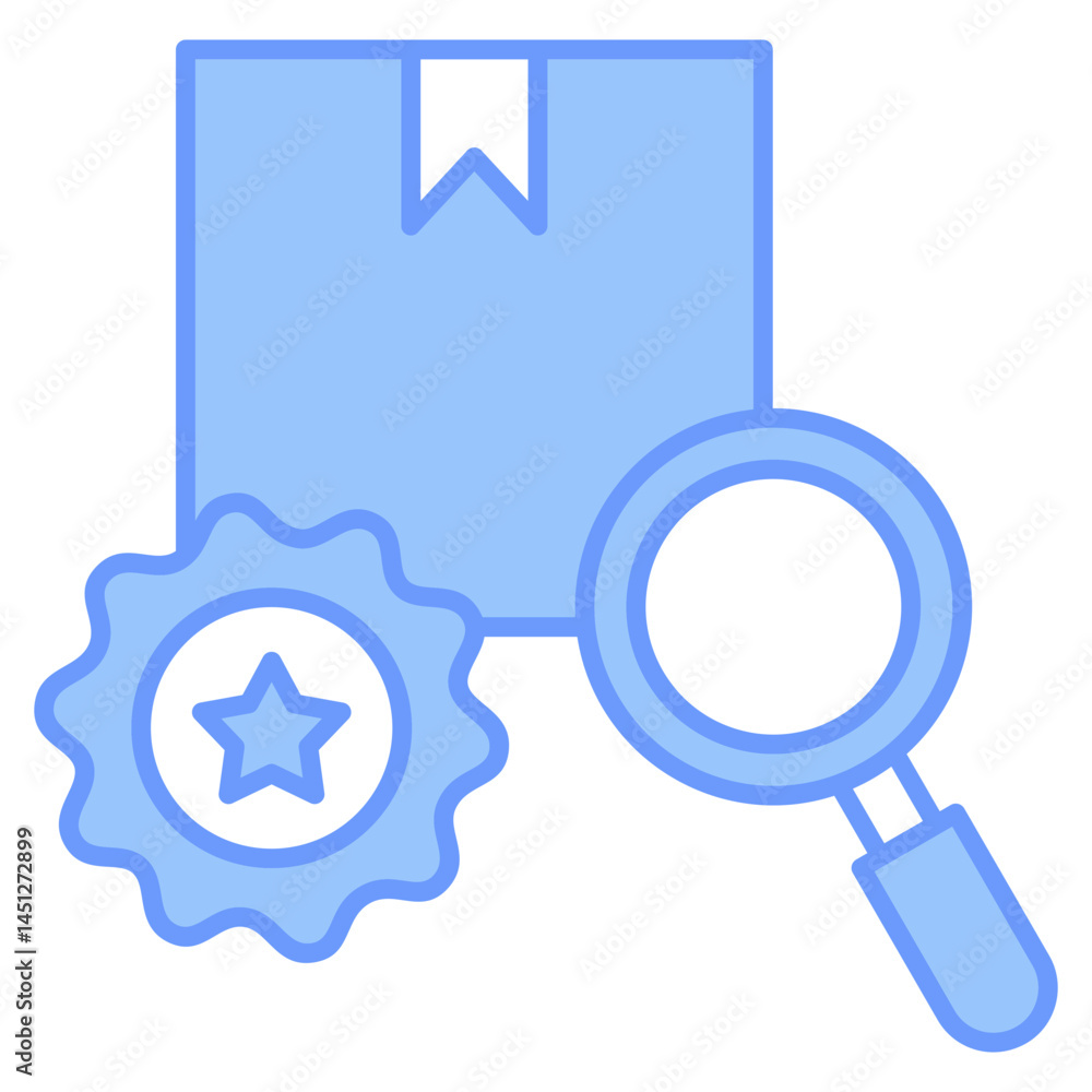 Poster quality control icon element for design