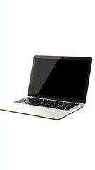 Fototapeta premium A photorealistic mockup of a blank website on a laptop screen, realistic design, clean white background, soft lighting