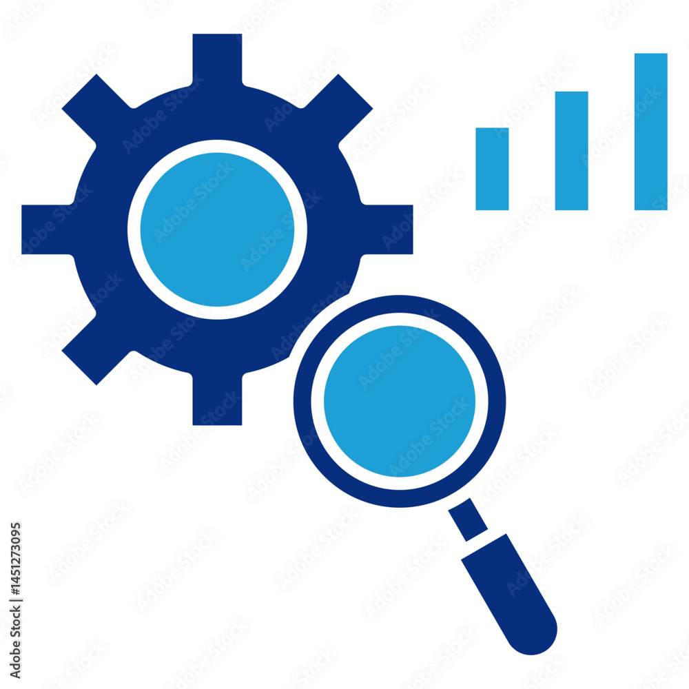 Poster analysis icon element for design