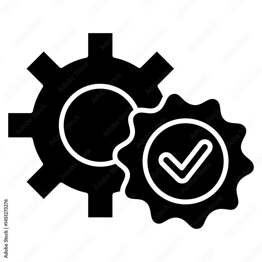 Poster check icon element for design
