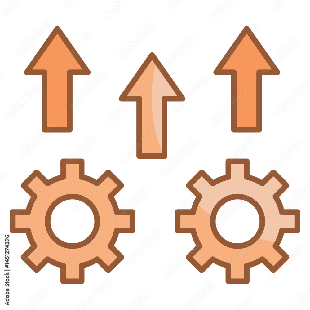 Poster continuous improvement icon element for design