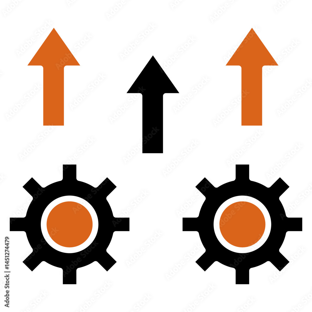 Poster continuous improvement icon element for design