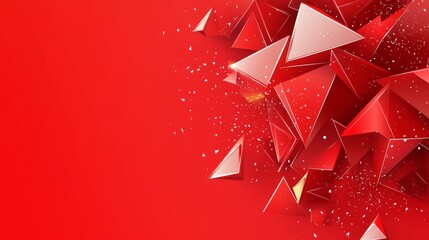Abstract Red Geometric Triangles Background red abstract background