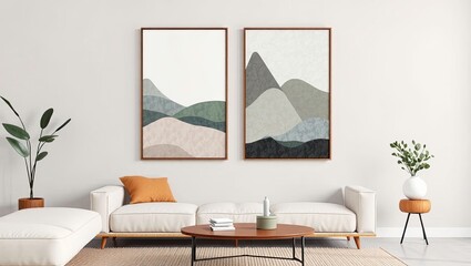 Geometric Nature Wall Art for Modern Living Spaces - Abstract Design