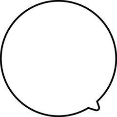 正円の吹き出し。シンプルなふきだし。