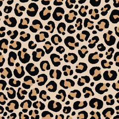 Leopard animal skin seamless pattern vector images