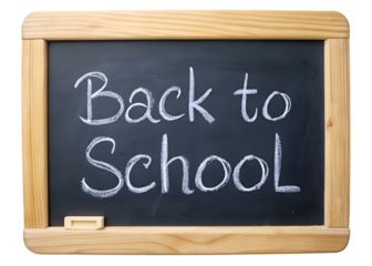 back to school blackboard clipart image on transparent background