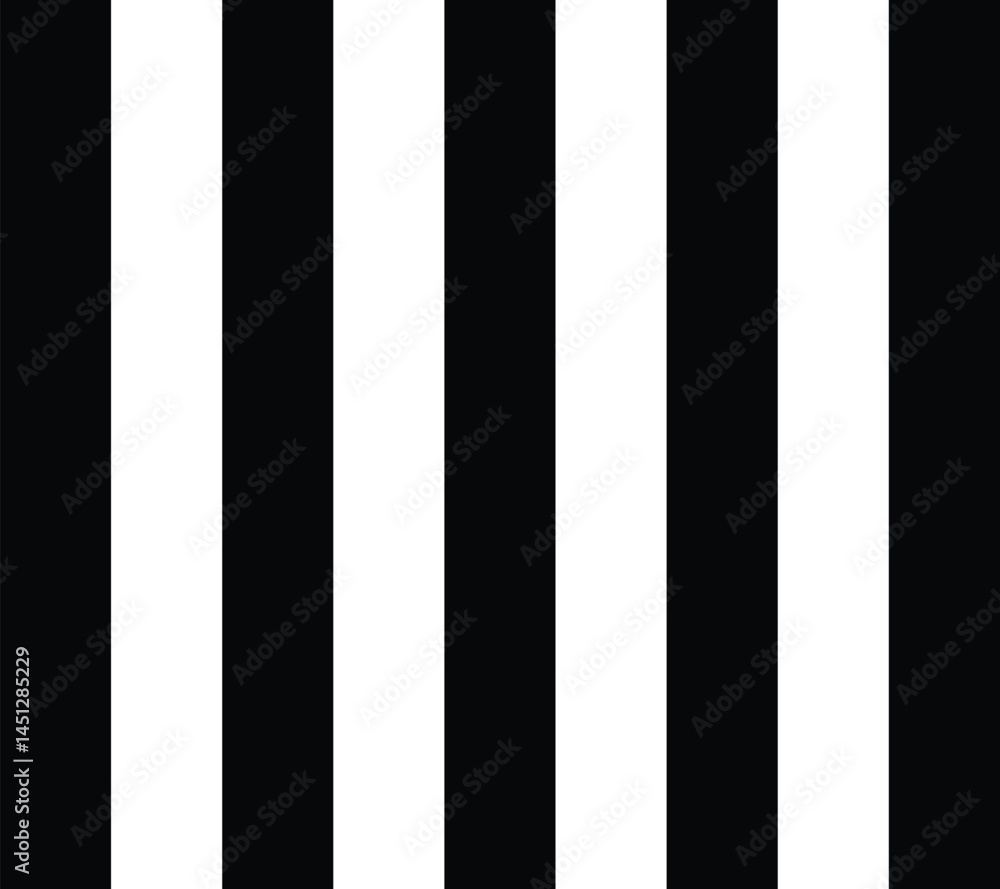 Poster repeating black and white vertical striped pattern, suitable for backgrounds in various design proje