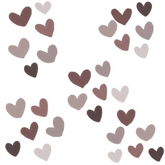 Cute set of hearts pattern