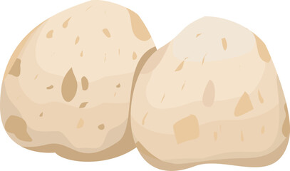 Kemiri or candlenut spice illustration