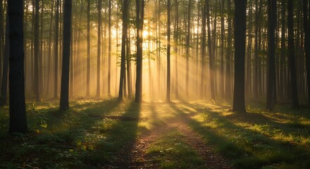 Fototapeta premium Golden Hour's Embrace AI Generated