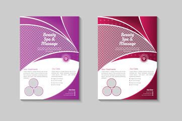 WebBeauty spa treatment center flyer template design