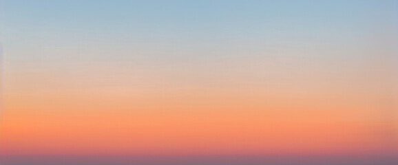 Obraz premium Sky gradient from blue to orange and pink at sunset or sunrise. luxurious premium sunset and sunrise photo collection for background