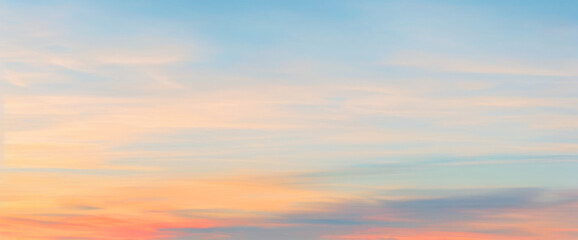 Soft pastel colors blend in a blurred sky background. luxurious premium sunset and sunrise photo collection for background