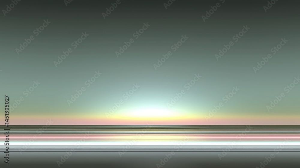 Poster abstract gradient sky at sunset with horizontal lines, creating a calm and modern visual. ideal for 