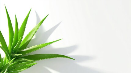 Fototapeta premium Aloe Vera Plant: Nature's Healing Touch, A Fresh Green Botanical Close-Up