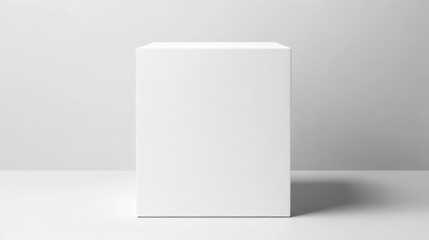 Minimalist White Cube on a White Background: A Study in Simplicity and Form