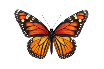 Naklejka premium Monarch Butterfly exhibits Wing Pattern, in Beautiful Orange and Black Tone
