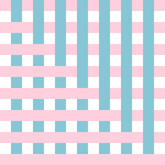 Geometric pink and blue pattern design. 