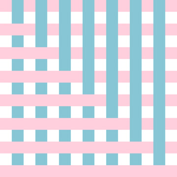 Geometric pink and blue pattern design. 