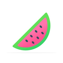 watermelon icon, colored flat vector. modern and minimalist design.