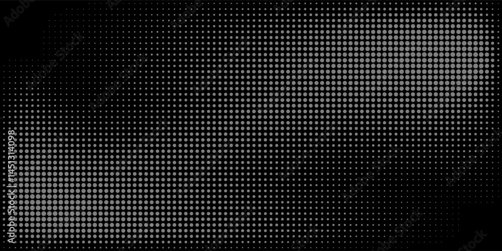 Wall mural dot white black wave technology texture background. abstract big data digital concept. 3d rendering.