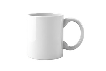 A Classic White Mug Stands Out From the Dark, Coffee concept.