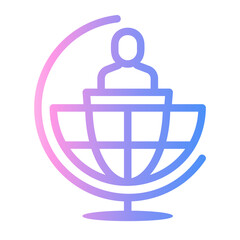 political Line Gradient Icon