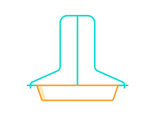 Chicken roast rack icon. Barbecue icon and symbol. Barbecue elements. Barbecue equipment. Simple flat vector icon.